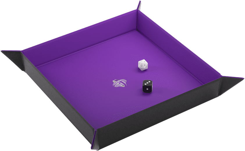 Magnetic Dice Tray Square Black Purple Koning Bordspel