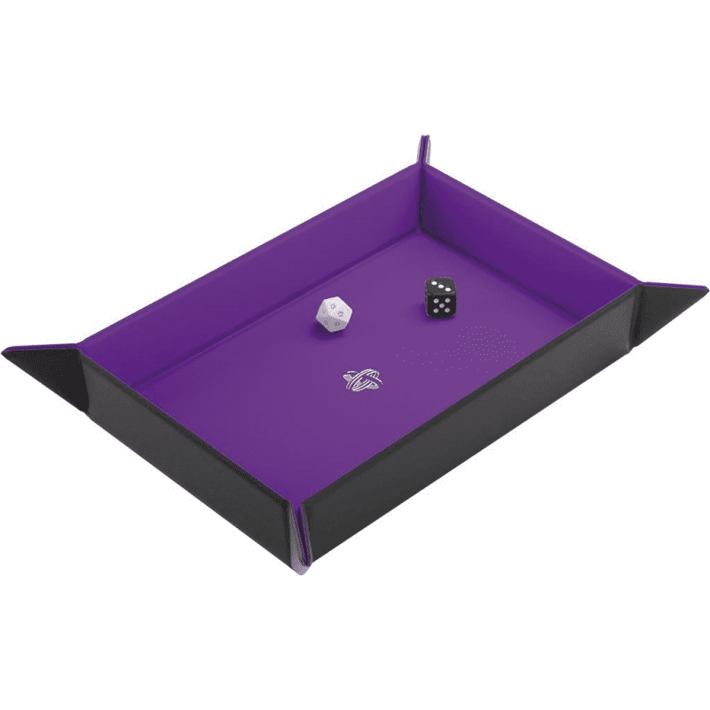 Magnetic Dice Tray Rectangular Black Purple Koning Bordspel